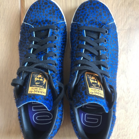Adidas Stan Smith Blue Leopard print US8 EU40 - Picture 2 of 6